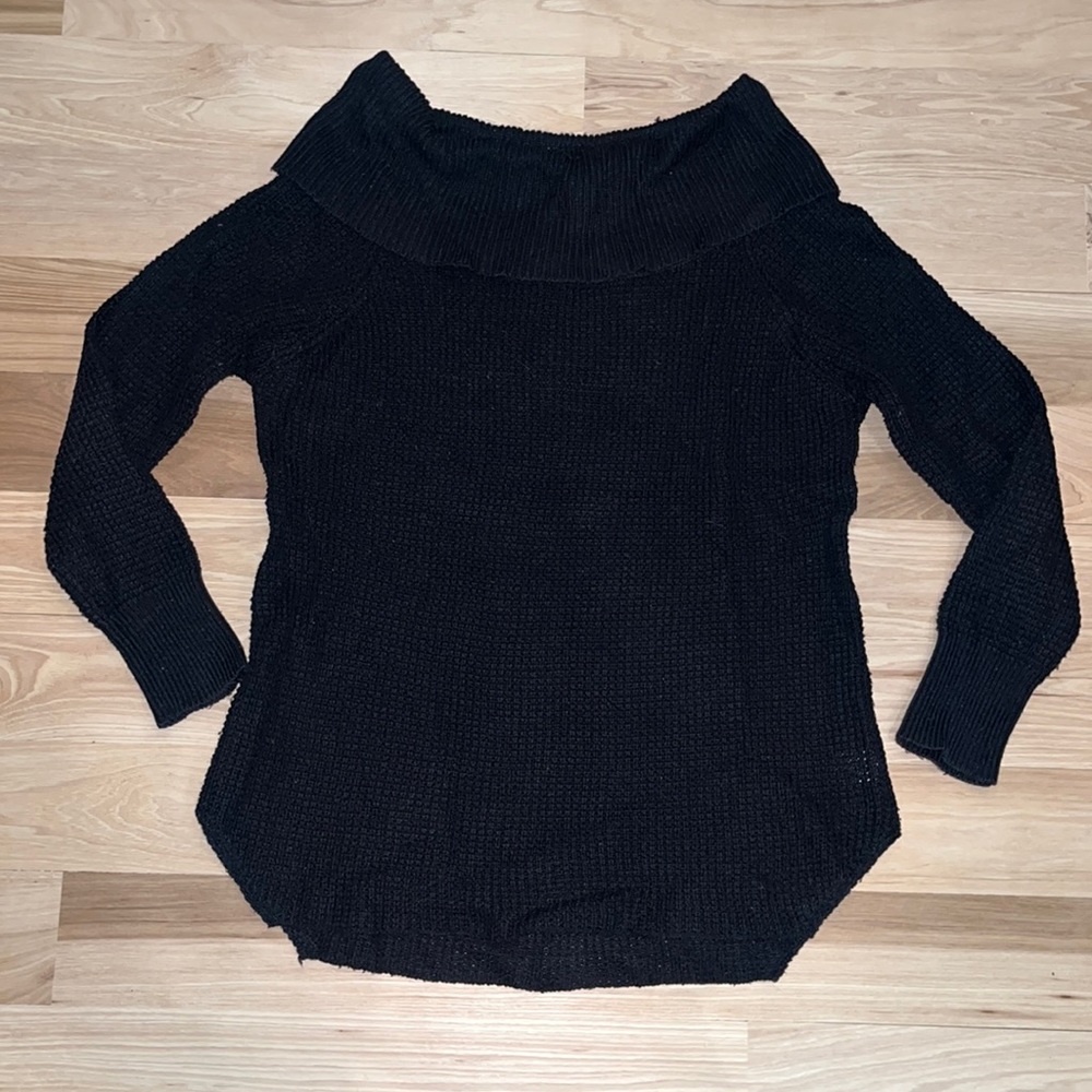 Off the shoulder black sweater L